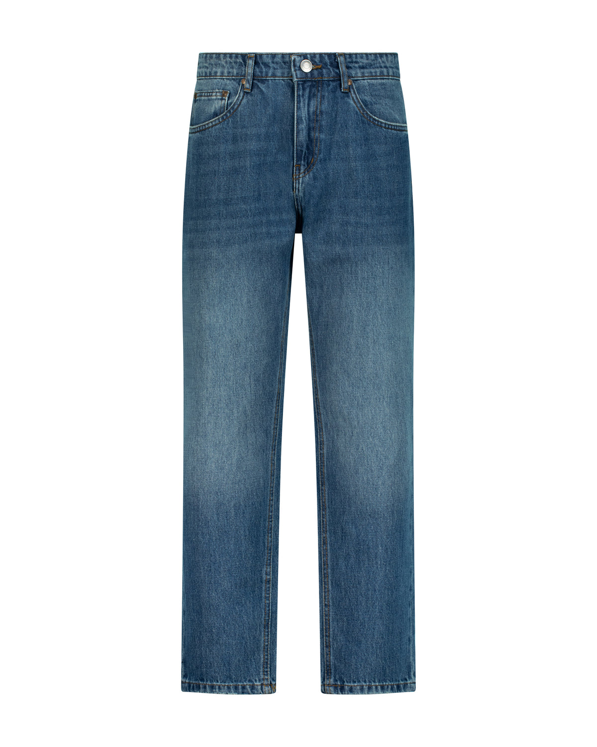 Men's Straight-Fit Jeans – Mid Blue