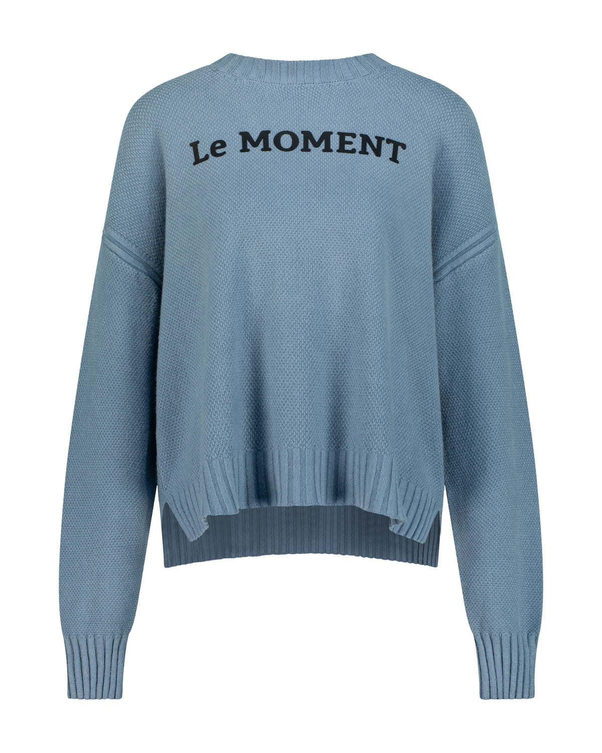 Le Moment Knitted Two-Piece Set-Blue