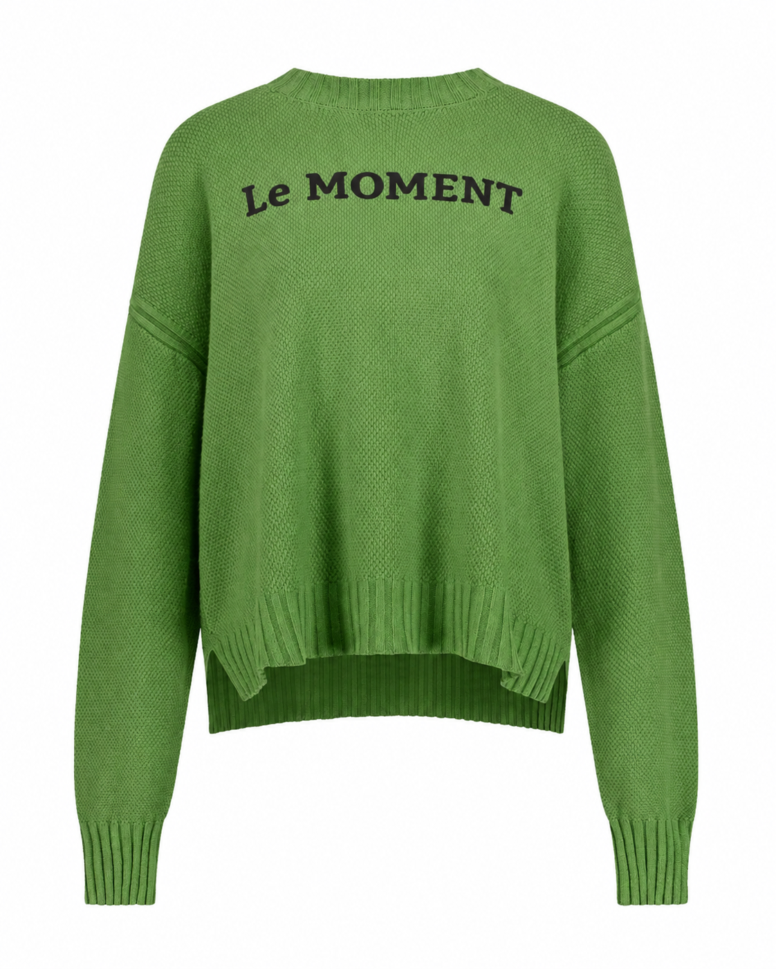 Le Moment Knitted Two-Piece Set-Green