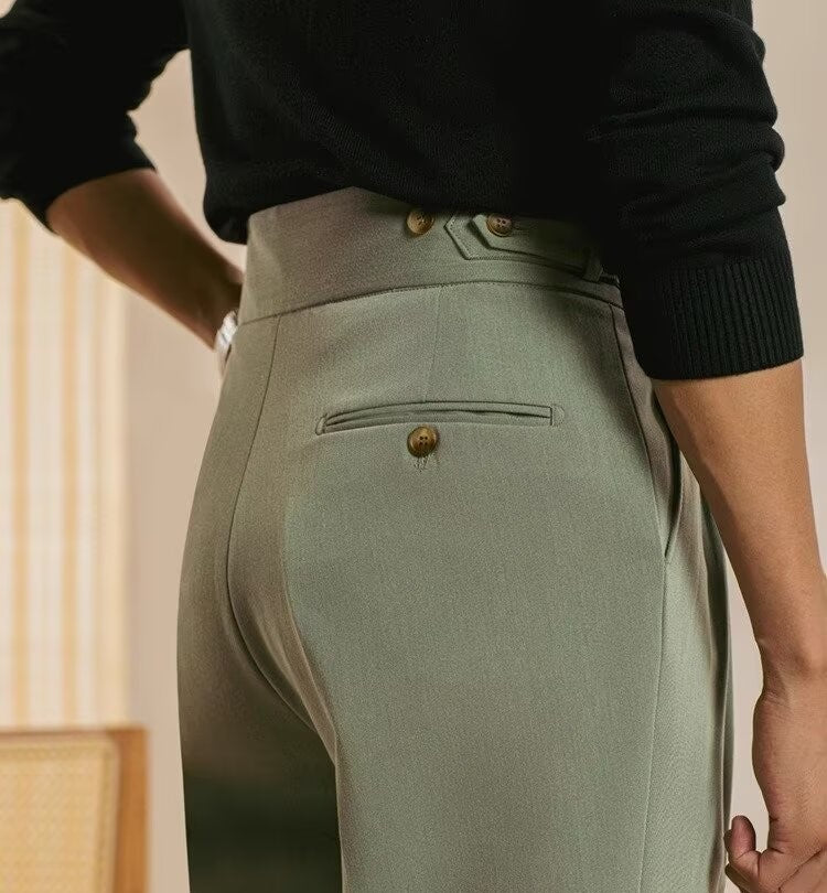 Men's High-Waist Tailored Pants