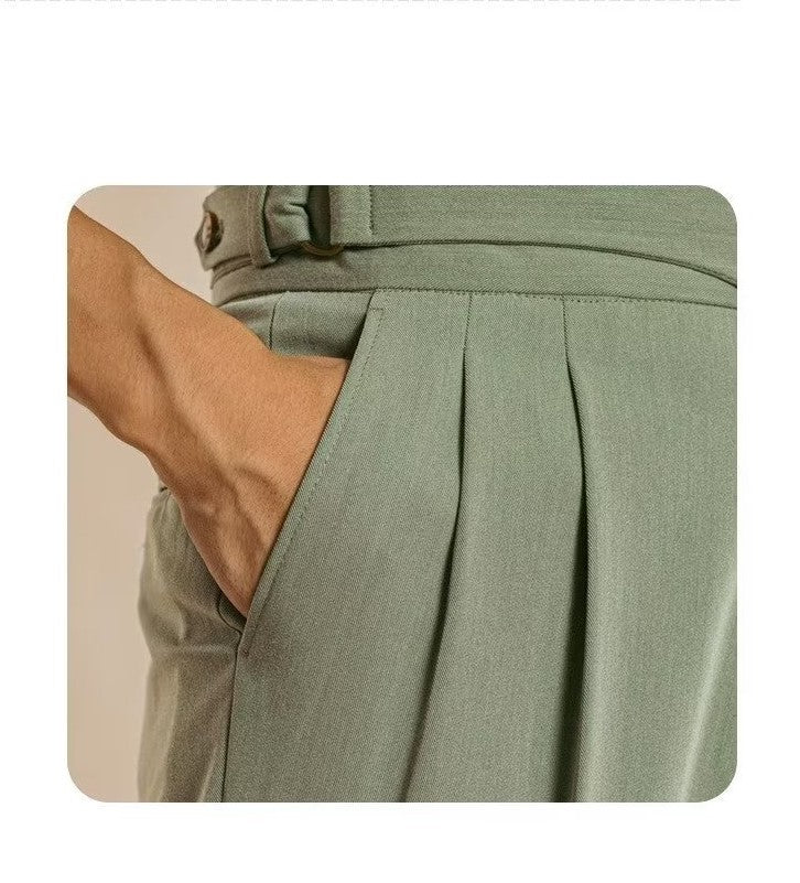 Men's High-Waist Tailored Pants