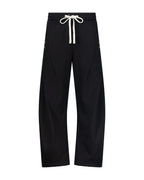 Men's Pleated Straight-Leg Drawstring Pants