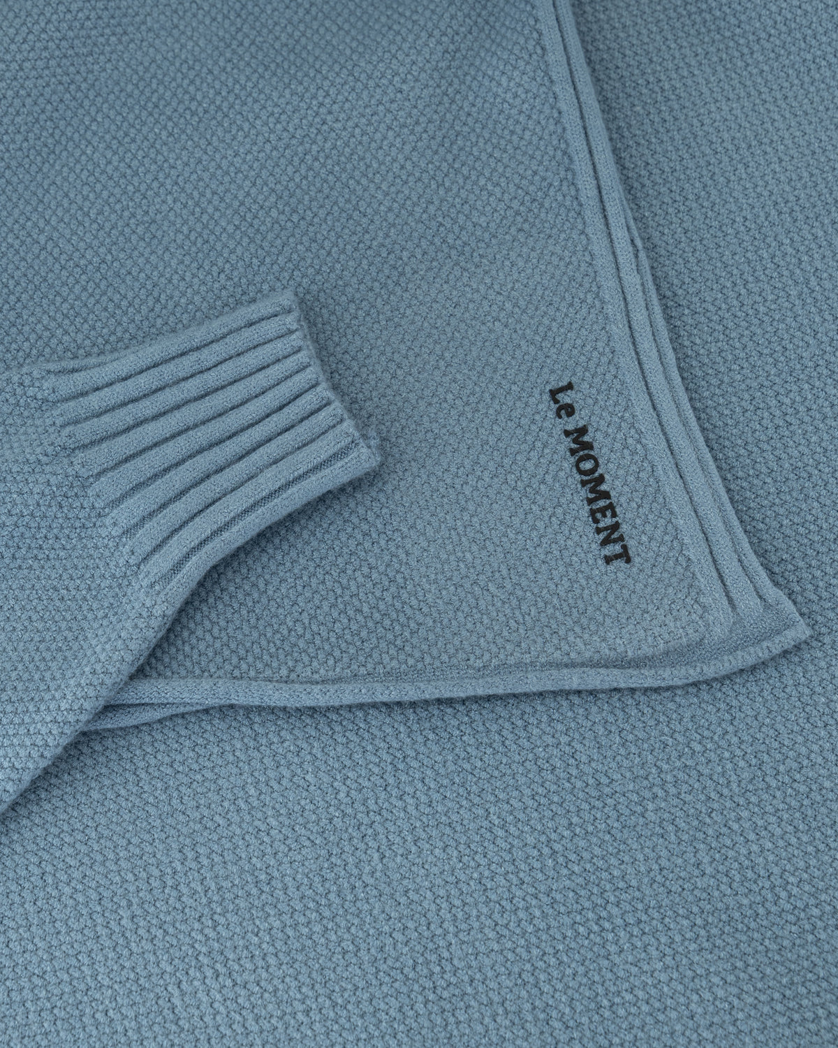 Le Moment Knitted Two-Piece Set-Blue