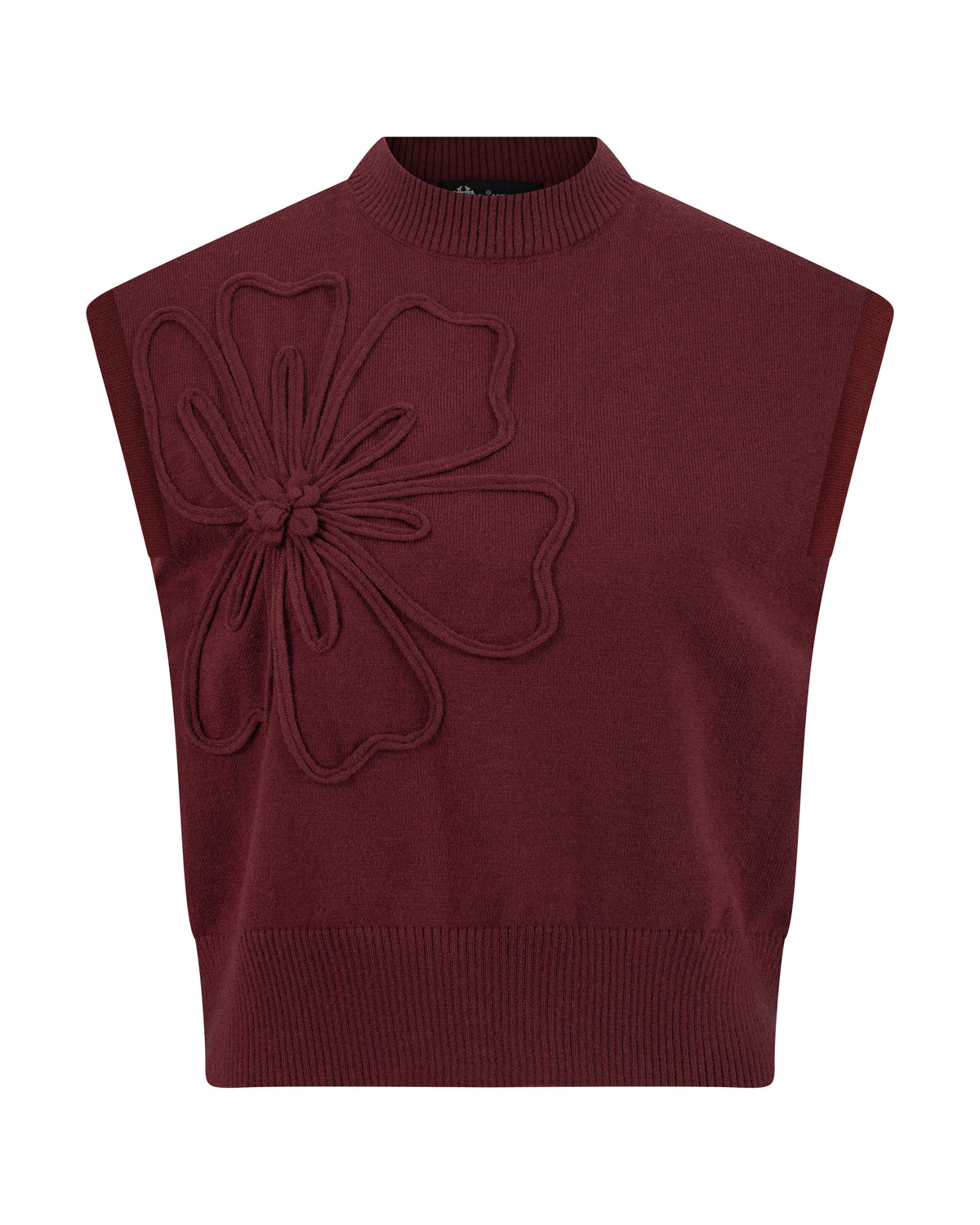 Women's Sculpted Floral Jacquard Knit Top