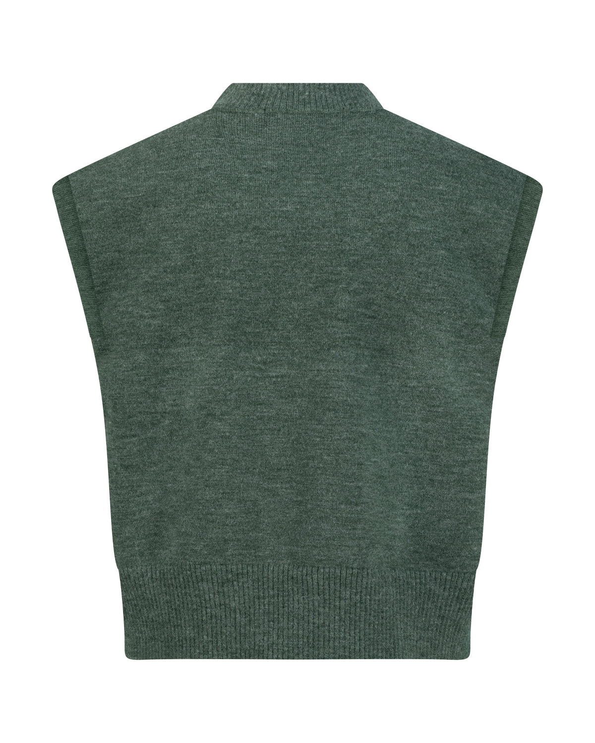 Women's Sculpted Floral Jacquard Knit Top – Dark Green