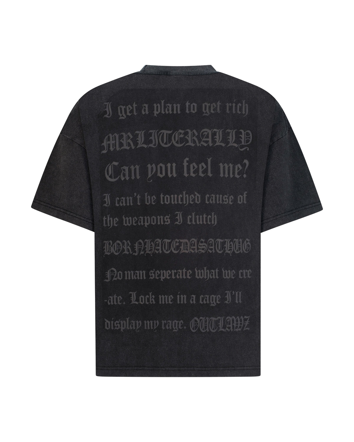 Washed Gothic Foam-Print T-Shirt