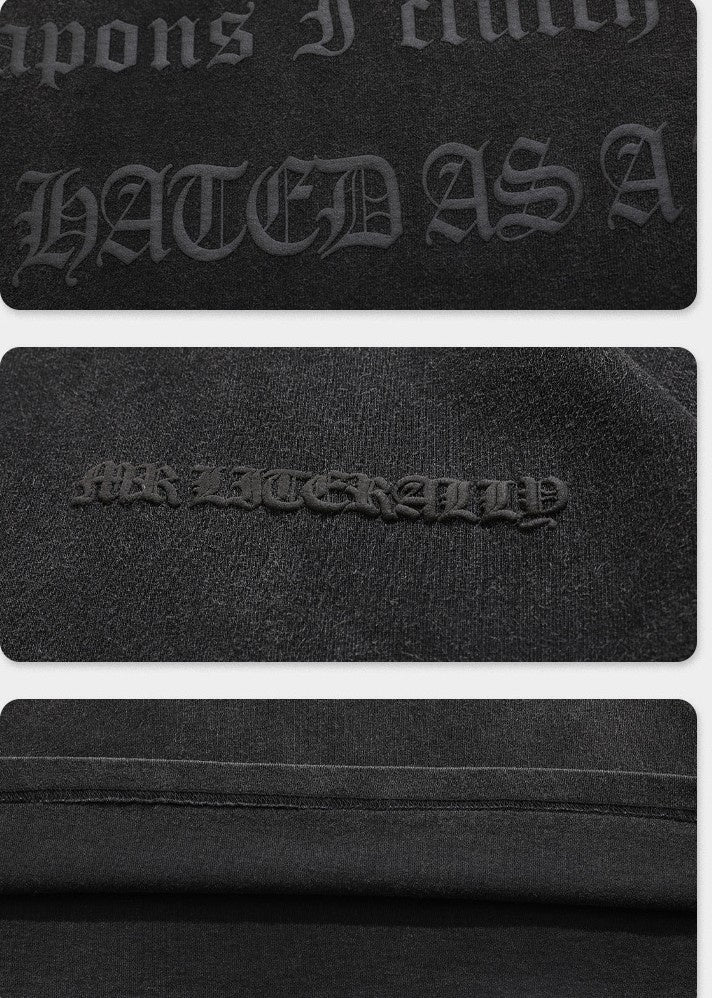 Washed Gothic Foam-Print T-Shirt